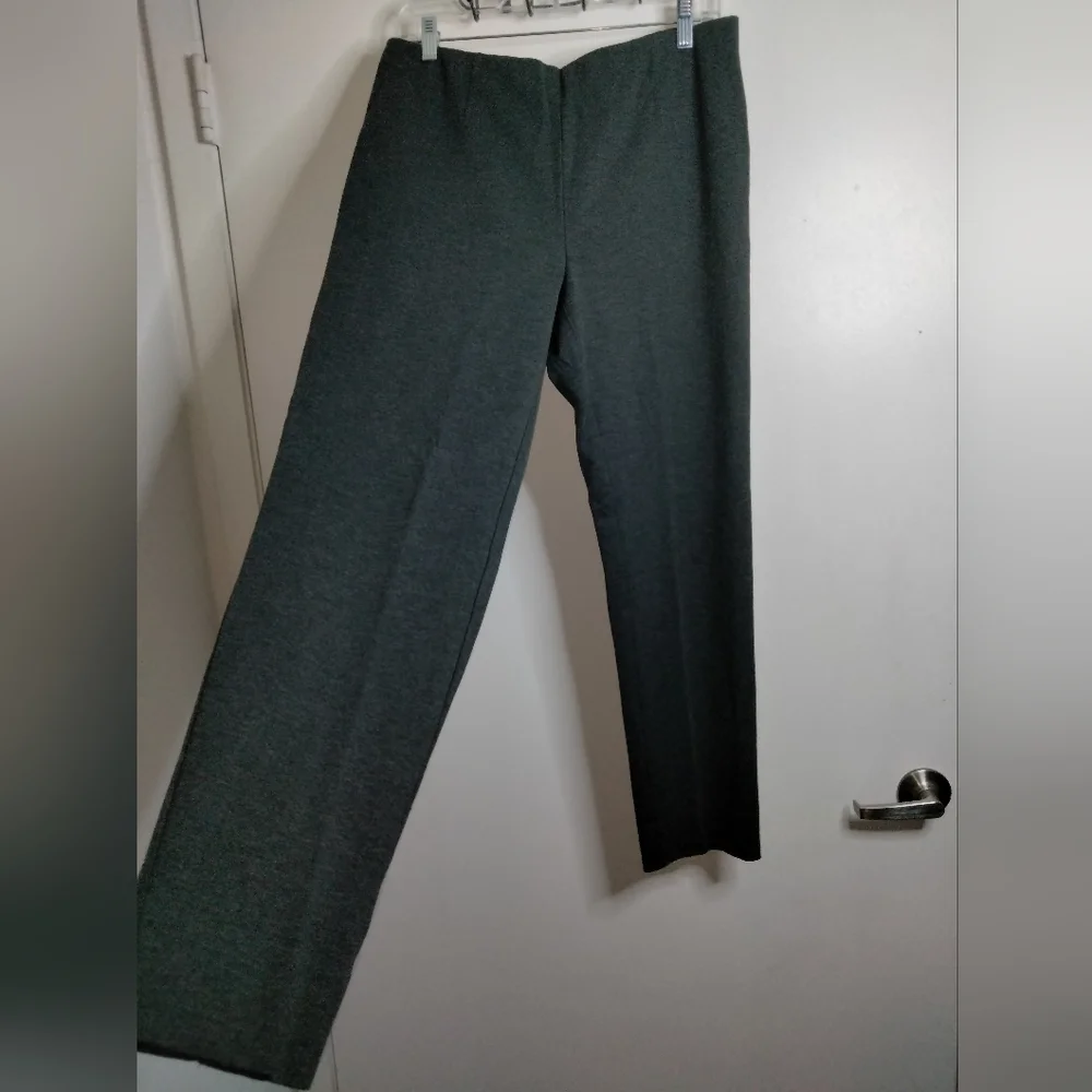 J. Jill (Size M) Charcoal Gray Ponte Knit Slim Leg Stretch Pull-on Casual Pants